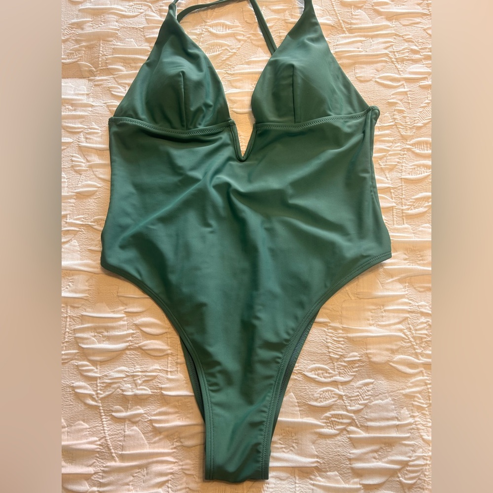 Classy Green One-Piece Swimsuit